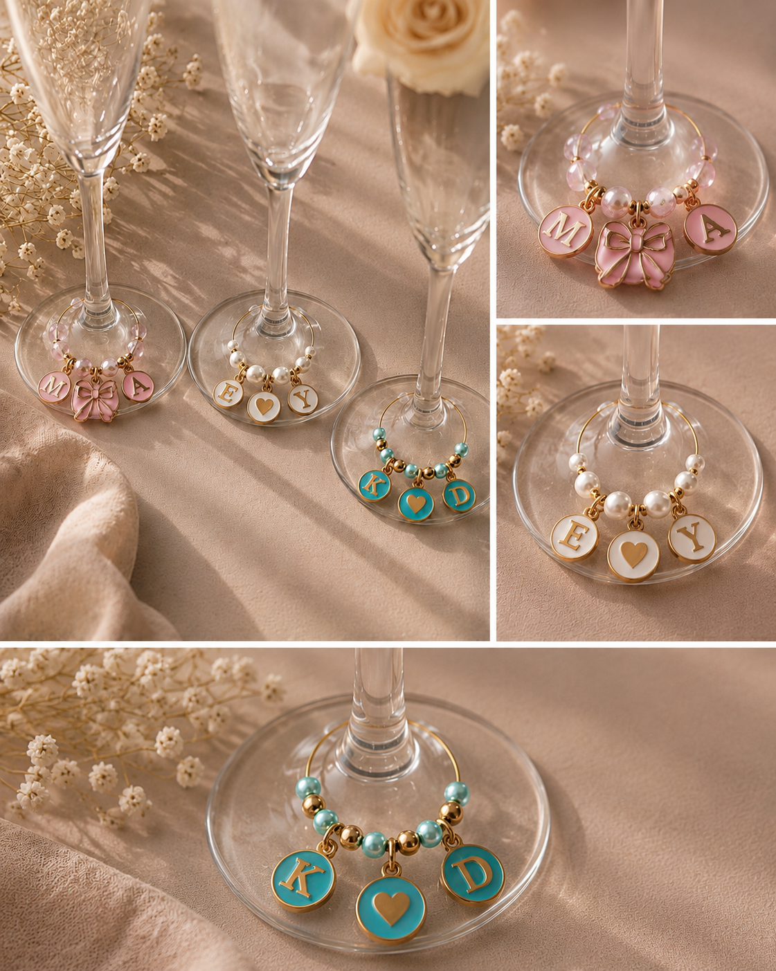 Wedding-wine-glass-charms-napkin-rings 