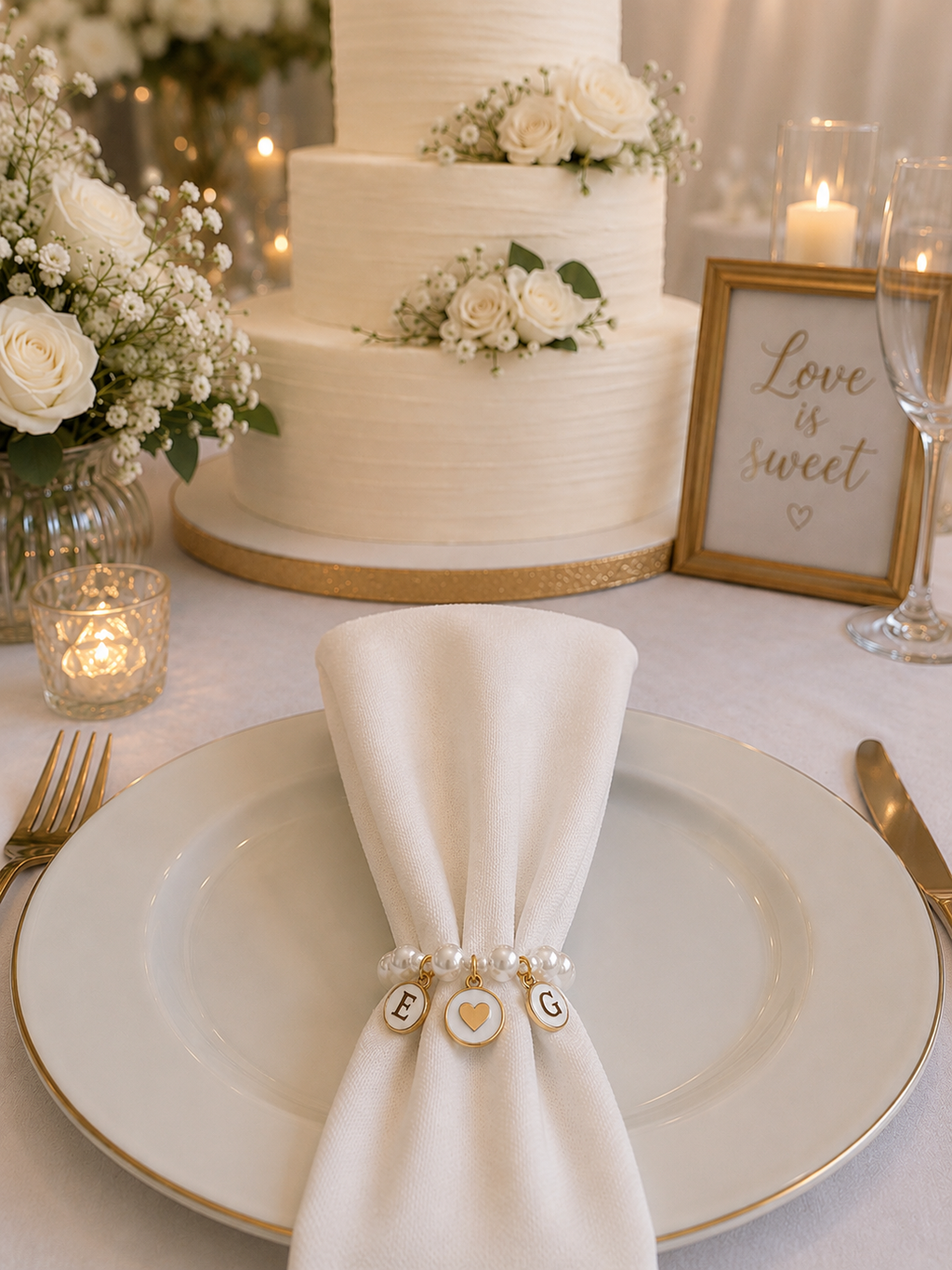 Wedding Bells Napkin Rings  🤍 set of 10