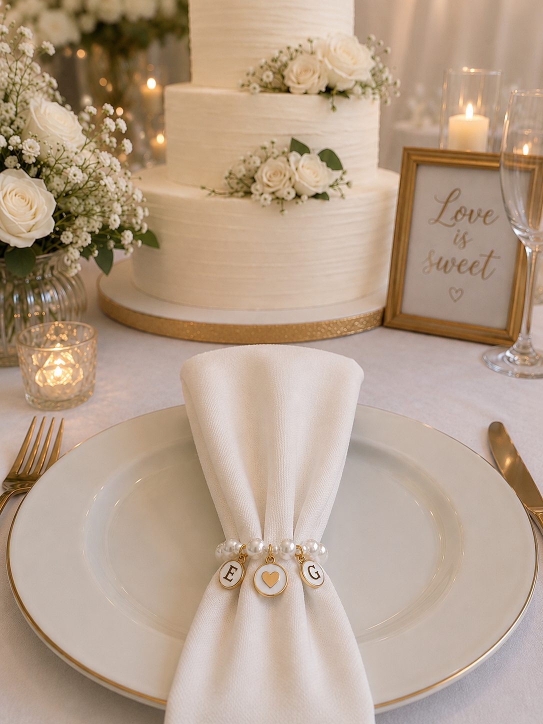 Wedding Bells Napkin Rings  🤍 set of 10