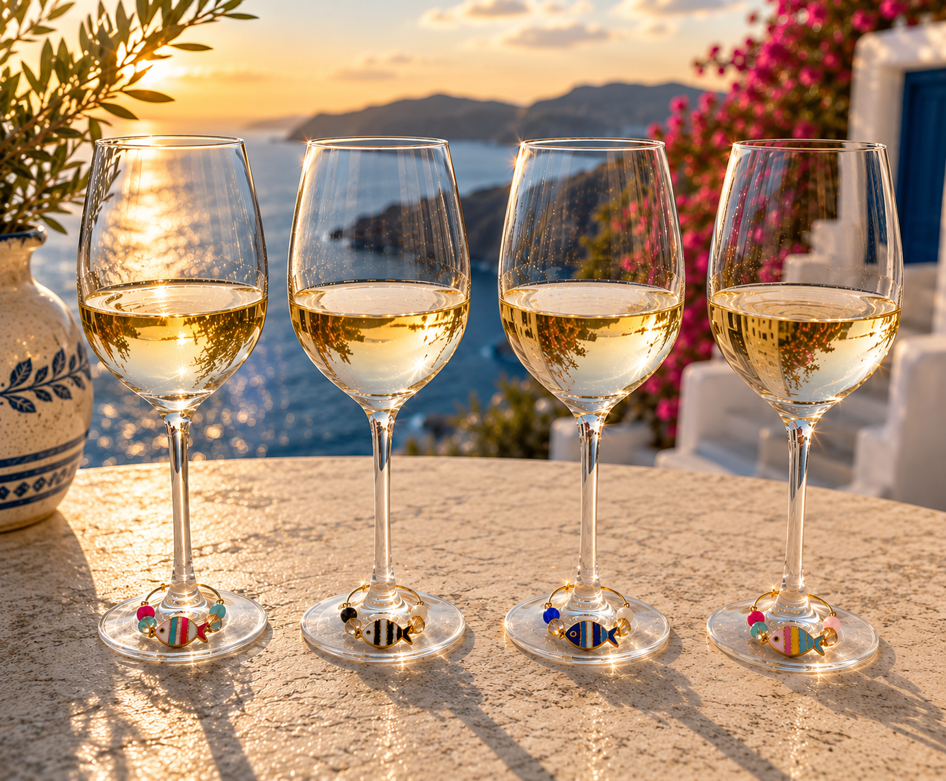 Costa Colorata Wine Glass Charms