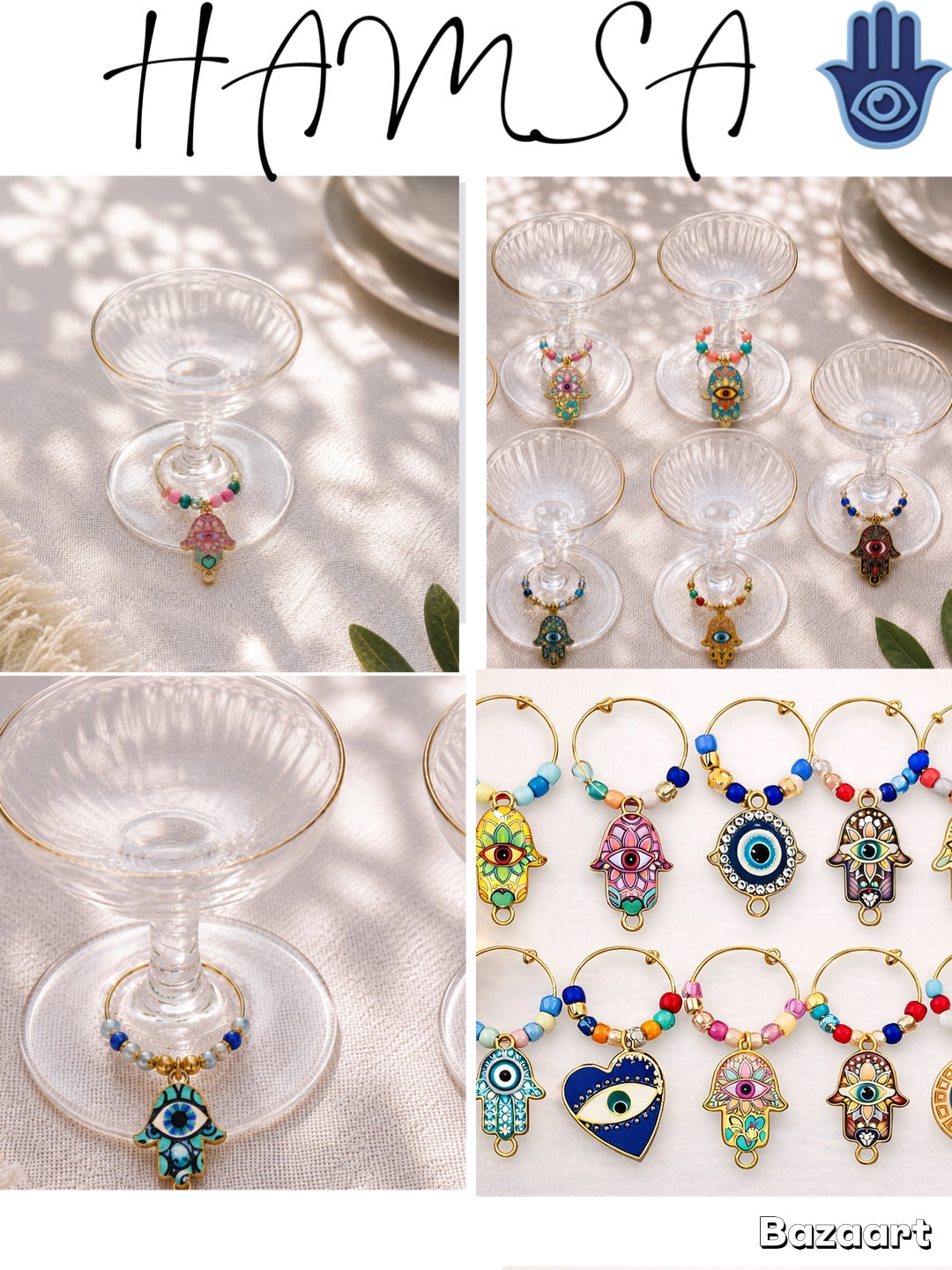 The Deep Wine Glass Charms