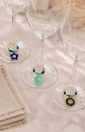 Round and Round Hamsa Wine Glass Charms