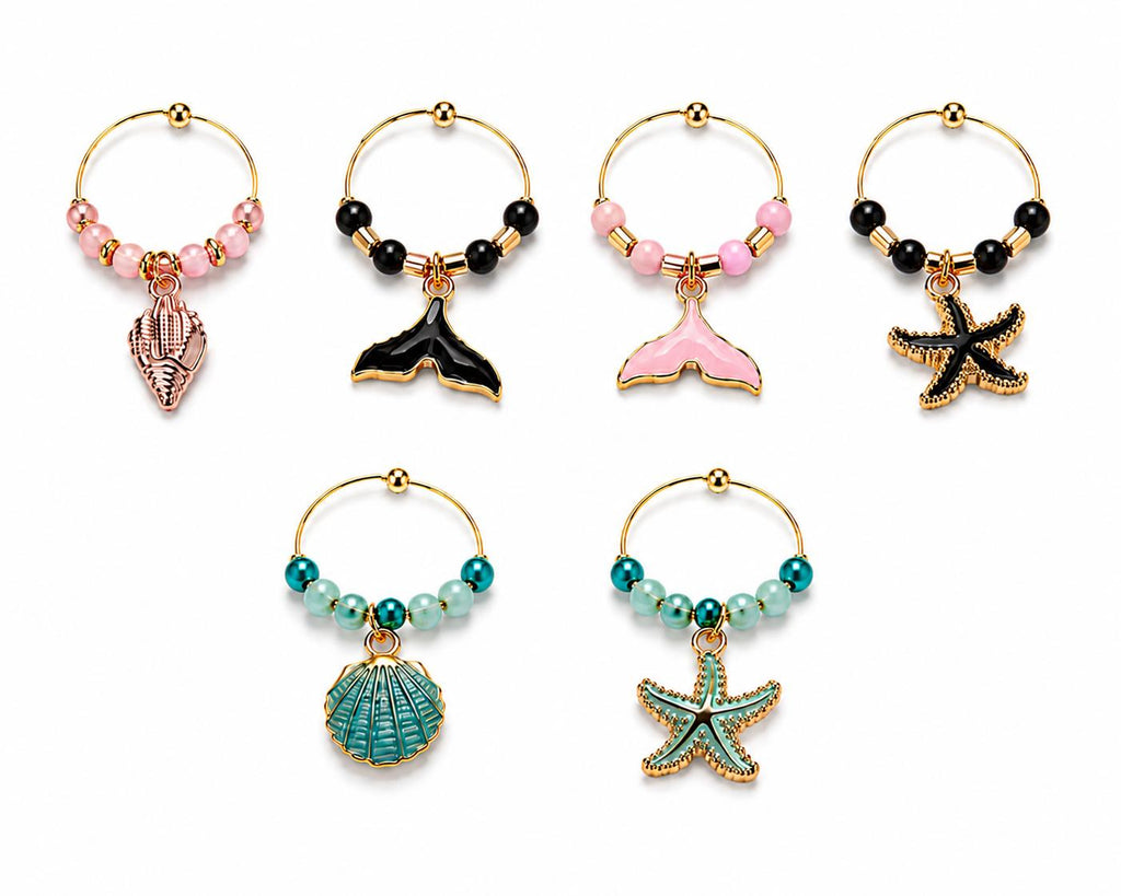 Sea Life Wine Glass Charms
