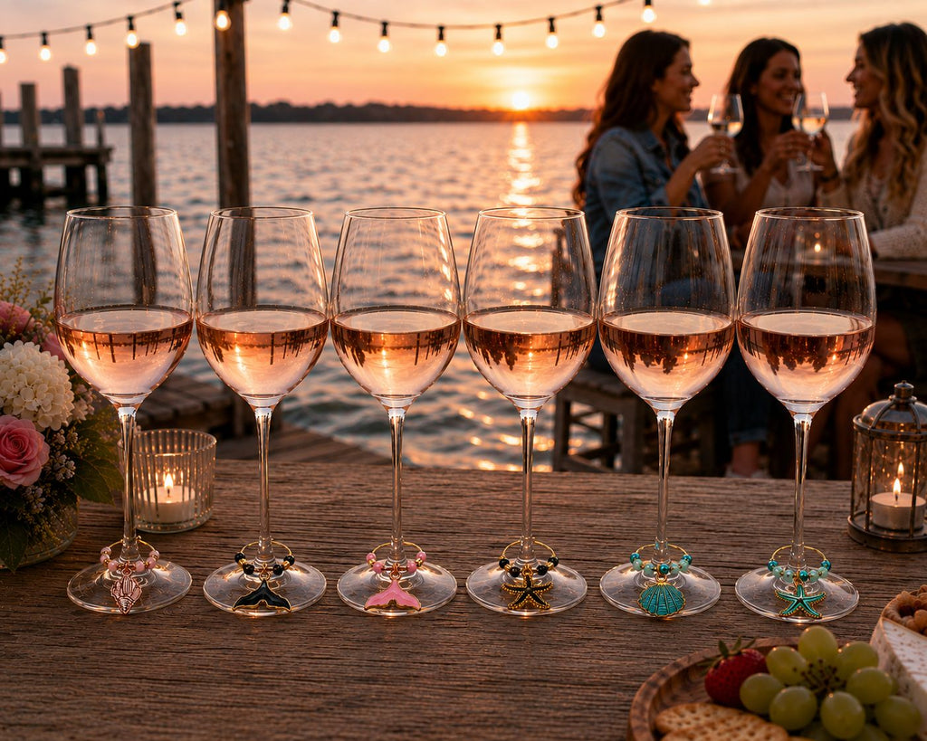 Sea Life Wine Glass Charms